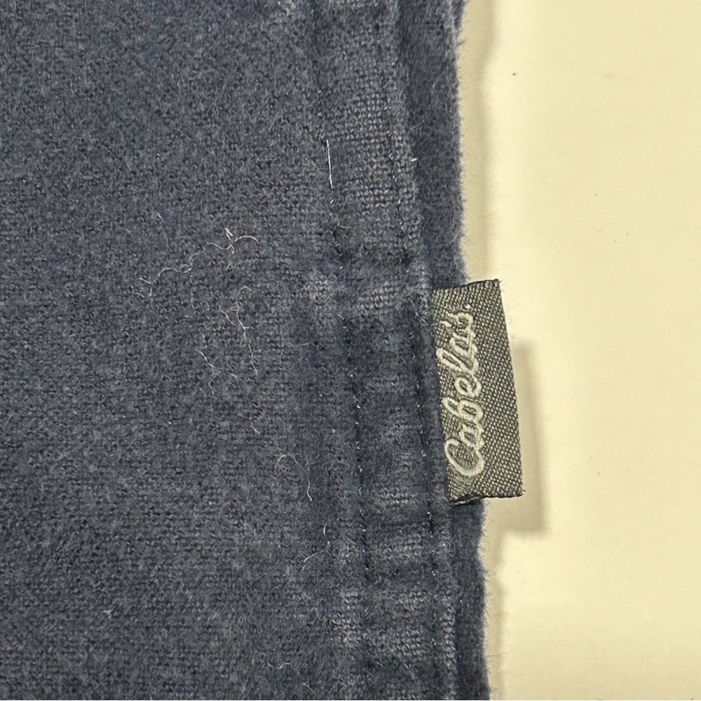 Cabela's Mens Blue Deerskin Soft Chamois Cotton Button Down Casual Shirt, Medium - Picture 7 of 10